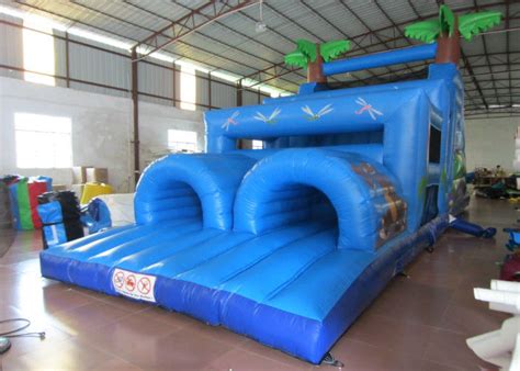 Inflatable Outdoor Obstacle Course Bounce House Blow Up Obstacle Cou