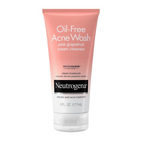 Neutrogena Oil Free Acne Cream Facial Cleanser For Oily Skin Acne