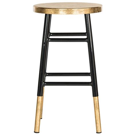 Safavieh Emery 24 In Black And Gold Bar Stool Fox3231c The Home Depot
