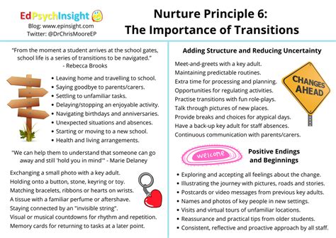 Nurture Principle 6 The Importance Of Transitions