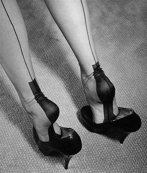 Stockings And Black Shoes Vintage Stockings Stockings Heels Stockings