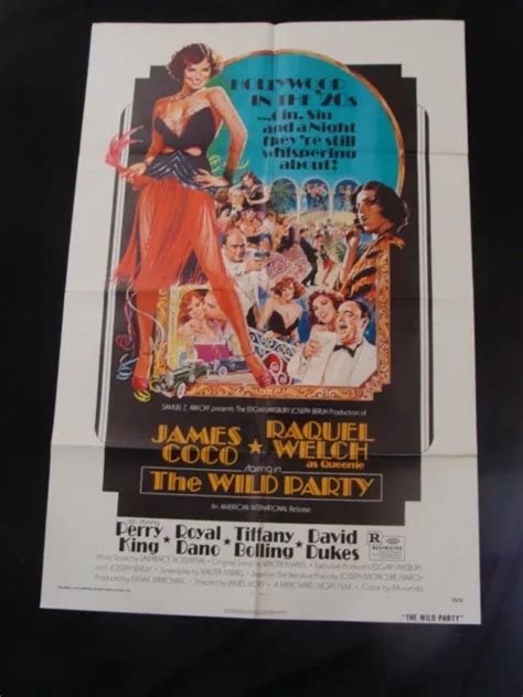 wild party movie poster raquel welch original one sheet 1975 eur 27 33 picclick fr