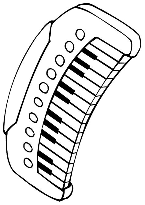 Electronic Keyboard Coloring Page Free Printable Coloring Pages For Kids