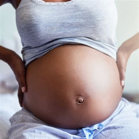 Pregnant Woman Third Trimester Belly Black Woman Mama Glow