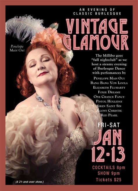 Vintage Glamour Burlesque Jan 12 13 Millibo Art Theatre