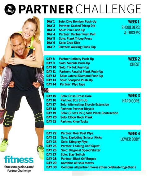 Meredith Partner Workout Couples Workout Routine 30 Day Workout Challenge