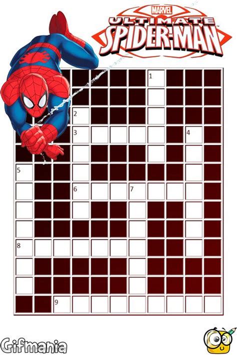 Spiderman Crossword Puzzle Activity Page Spiderman Crossword Puzzles