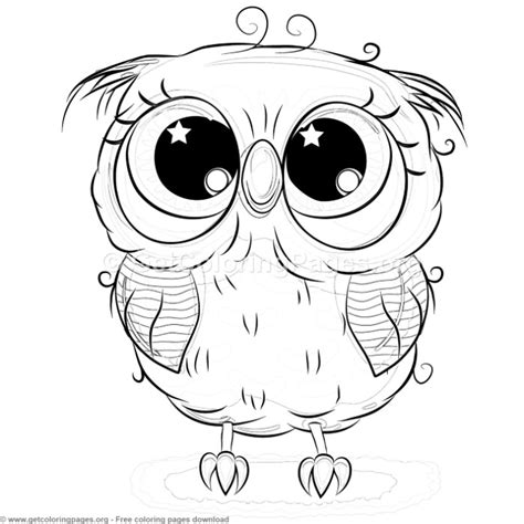 Easy owl coloring pages for kids and detailed and complex owl coloring pages for adults. 19 Cute Owl Coloring Pages - GetColoringPages.org