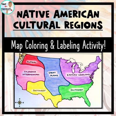 Native American Cultural Regions Map Activity Label And Color Indigenous