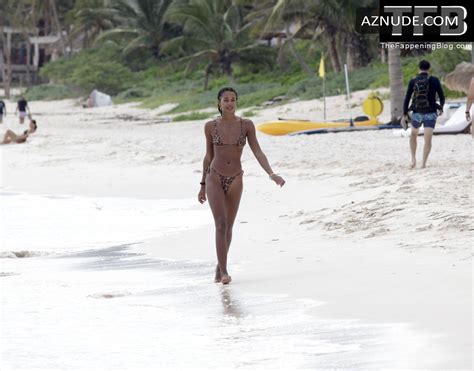 Laura Harrier Sexy Seen Flaunting Her Stunning Body In A Tiny Bikini On The Beach In Mexico Aznude