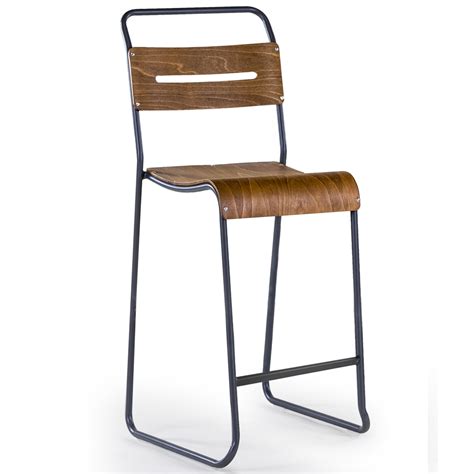 Metal And Wood Stacking Bar Stool Homesdirect365 Modern Style Furniture