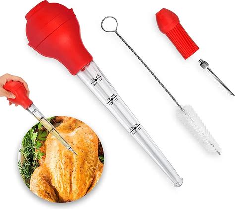 turkey baster kit barbecue clear tube pipe kitchen cooking gadgets imhope chicken turkey poultry