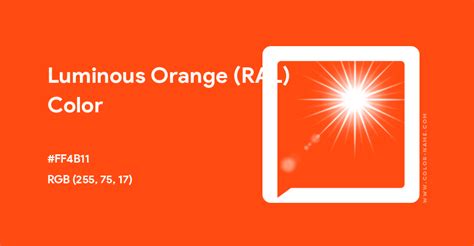Luminous Orange Ral Color Hex Code Is Ff4b11