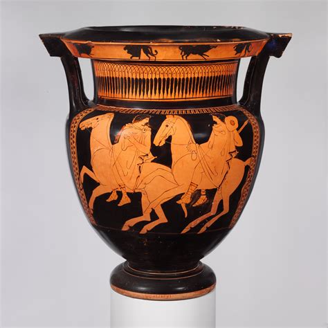 Attributed To The Marlay Painter Terracotta Column Krater Bowl For Mixing Wine And Water