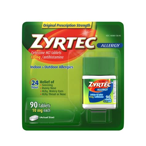 100 Reviews Zyrtec 24 Hour Allergy Relief Tablets With 10 Mg