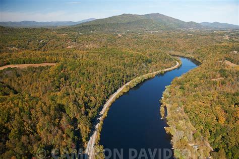 Aerial Stock Aerial Photograph Of The James River Near Lynchburg
