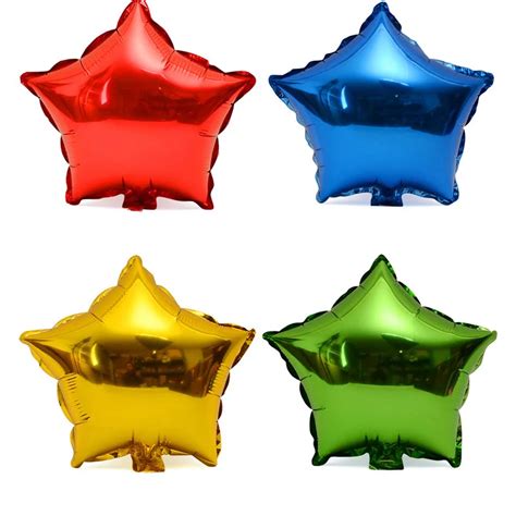 buy 10pcs star foil balloons 18inch star shaped helium baloon for party wedding