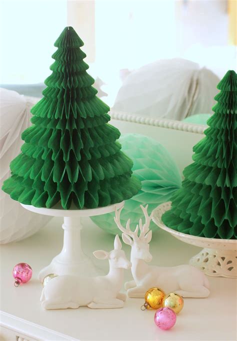 Citrusandorange Paper Christmas Tree Honeycomb Decorations Big