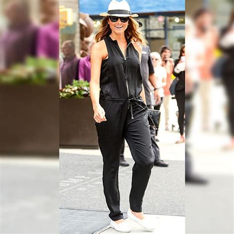 In the photo, keibler proudly displayed her baby bump in a stunning white sleeveless dress with a pleated skirt. STACY KEIBLER Yes, jumpsuits are tricky to pull off. But ...