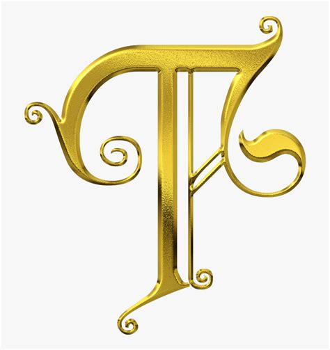 T Fancy Letters Gold Letters Letter T Initials Fancy Letter T Png