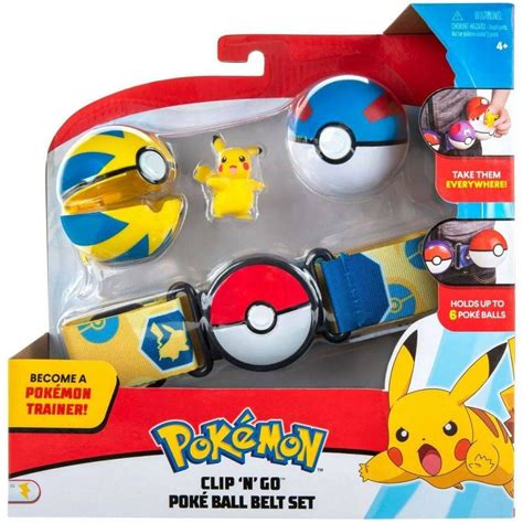 Shop Jazwares Pokemon Clip N Go Poke Ball Belt Pikachu Set Jazwares
