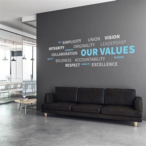 Our Values Wall Decal Values Decal Office Wall Art Office Etsy Uk