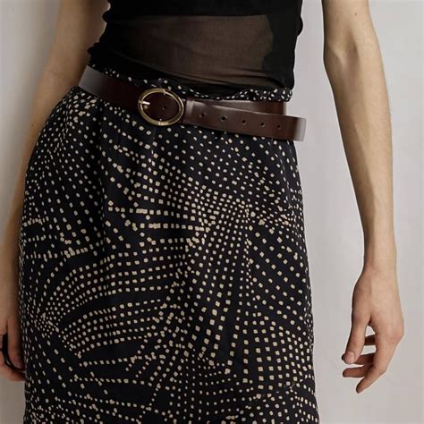 Stunning Vintage Black Silk Skirt With Beige Depop