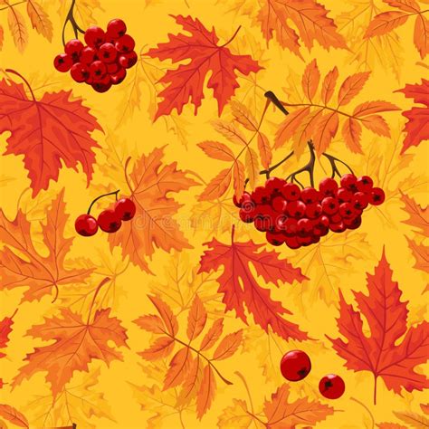 Autumnal Seamless Pattern Stock Vector Illustration Of Autumnal