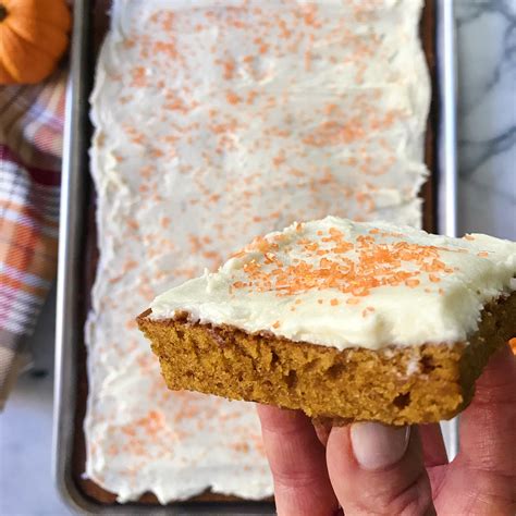 Pumpkin Sheet Cake With Cream Cheese Frosting