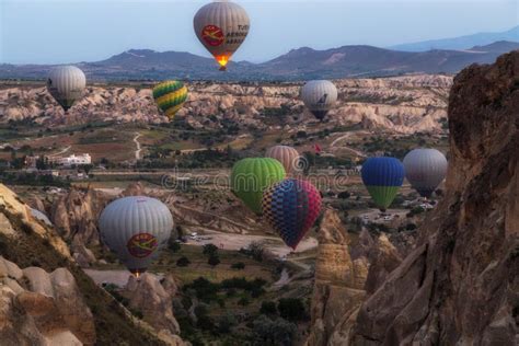 Goreme Cappadocia Turkey 10 June 2018 View Of Colorful Hot Air