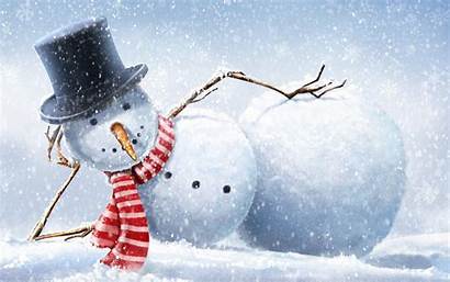 Snowman Winter Background Wallpapers Cool Backgrounds Christmas