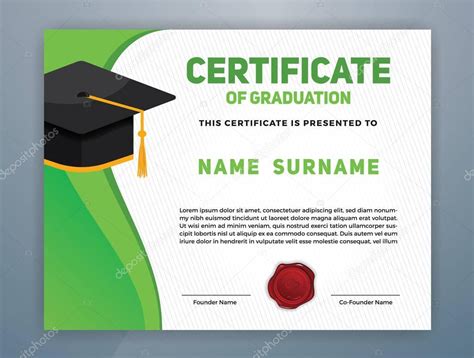 Certificate Of Graduation Design Template — Stock Vector © Raftel