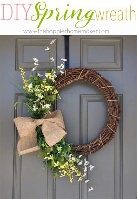 These wreaths are perfect for spring, easter, birthdays, wedding. DIY Floral Spring Wreath | The Happier Homemaker