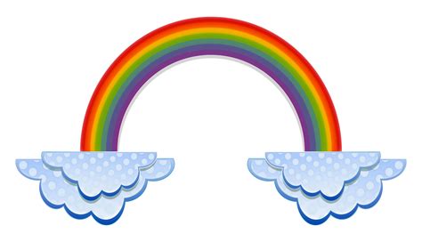 Rainbow With Clouds Clipart Free Download On Clipartmag