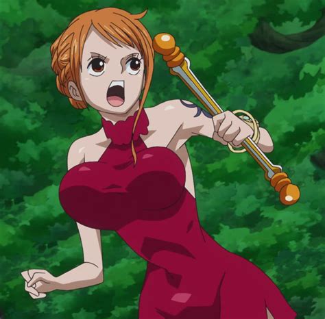 Nami In Red Dress One Piece Ep 847 By Berg Anime On