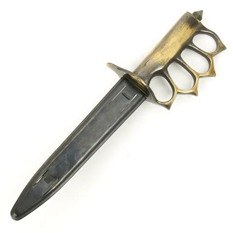 Us Wwi M1917 Trench Knife With Scabbard Marked Lfandc 1917
