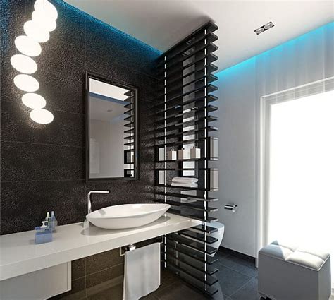 Modern Bathroom With Privacy Screen