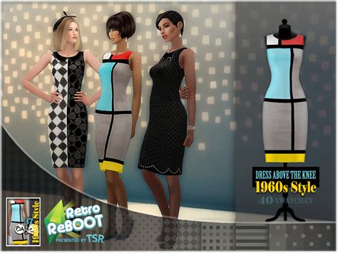 The Sims Resource 60s Dress Retro Reboot