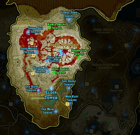 Zelda Breath Of The Wild Shrines Interactive Map Tnasev