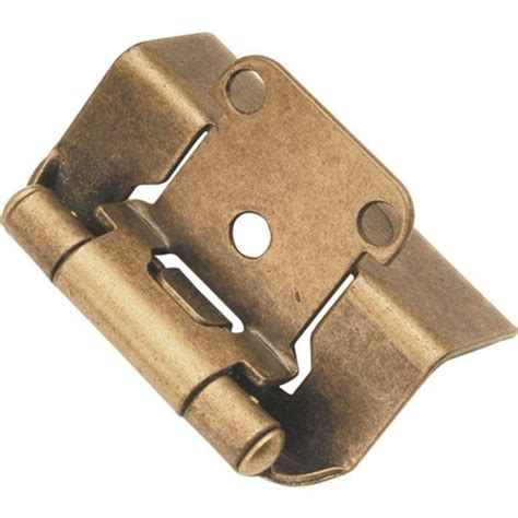 These hinges are a type of hinge that has a spring built into it so when you start to close a cabinet door, the spring, at some point, takes over and pulls the cabinet door closed. 2 pc Belwith P5710F-AB Antique Brass Semi-Concealed ...