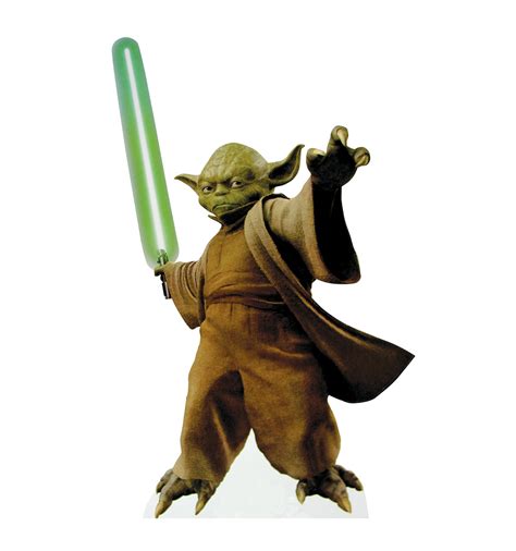 Life Size Yoda With Lightsaber Star Wars Cardboard Cutout