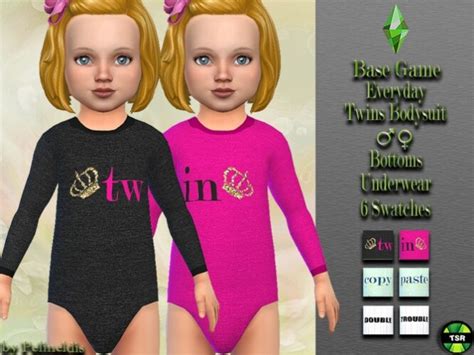 Toddler Bodysuit Twins By Pelineldis At Tsr Sims 4 Updates