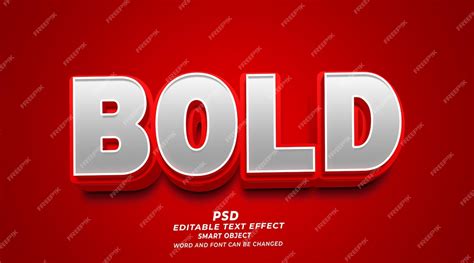 Premium Psd Bold 3d Editable Photoshop Text Effect Style