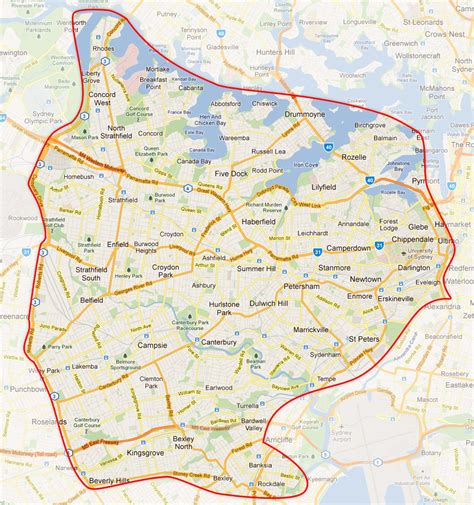 Sydney Map Hurstville