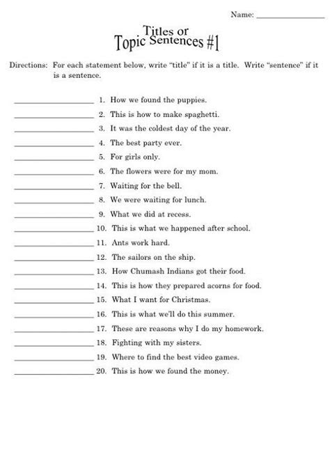 English Worksheet Grade 4