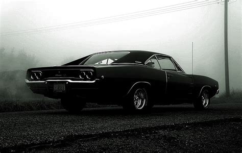Hd Wallpaper Black Muscle Vehicle Dodge Charger Car Muscle Cars