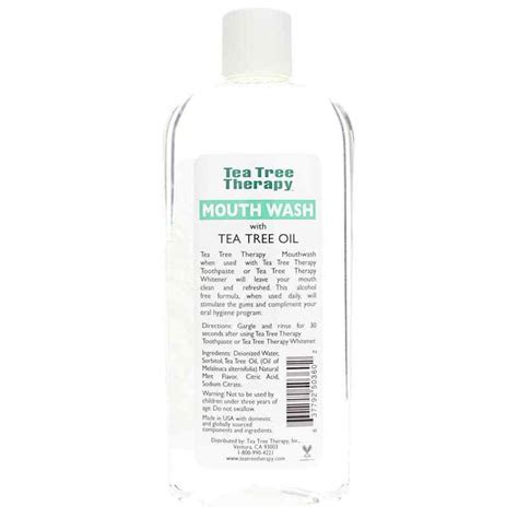 Mouthwash With Tea Tree Oil Natural Fresh Flavor Tea Tree Therapy