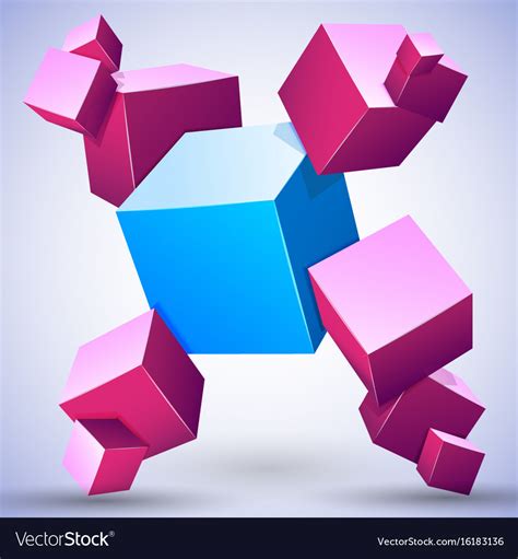 3d Abstract Composition Royalty Free Vector Image