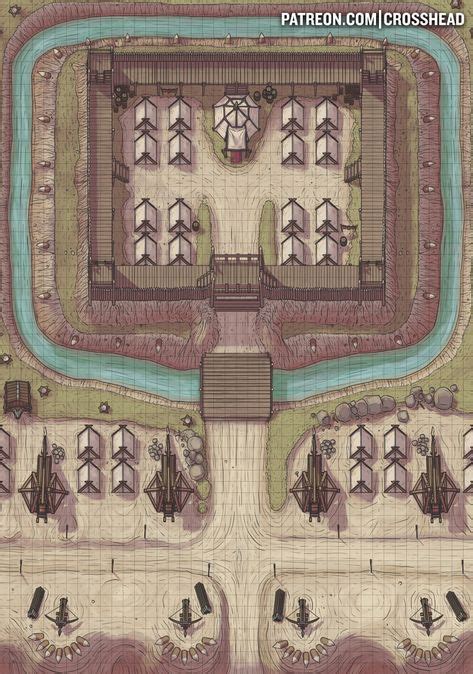 Crossheadstudios Siegecamp Battlemap For Dandd Dungeons And Dragons