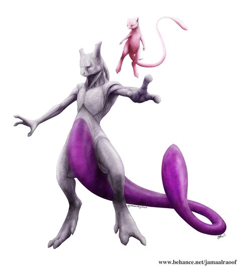 Artstation Realistic Mew And Mewtwo